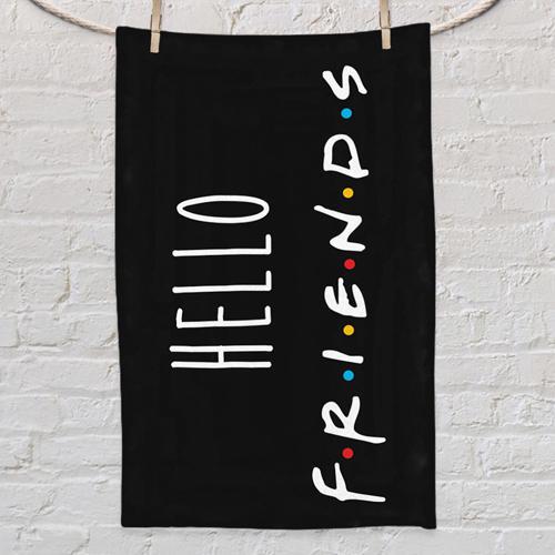 Полотенце с принтом Hello friends 80x50 см (PLM_21M035) Полотенце с принтом Hello friends 80x50 см (PLM_21M035)