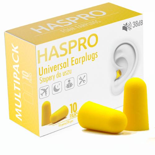 Беруші для сну пінні HASPRO MULTI10 SNR 38 дБ Жовтий 10 пар (1118-02)