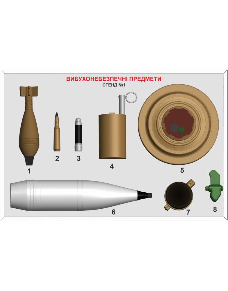 Стенды-пособие нагляднык 1 "ВИБУХОНЕБЕЗПЕЧНІ ПРЕДМЕТИ" (3575409)