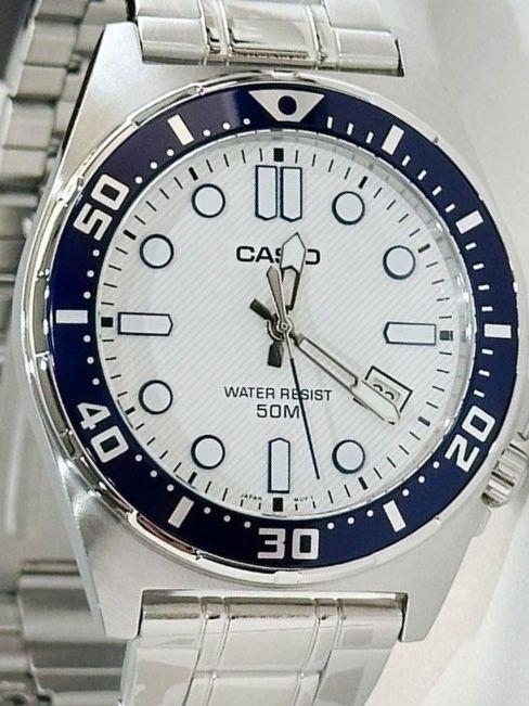 Наручные часы мужские Casio MTD-135D-7A Diver Collection со стальным корпусом Белый (2823870237)