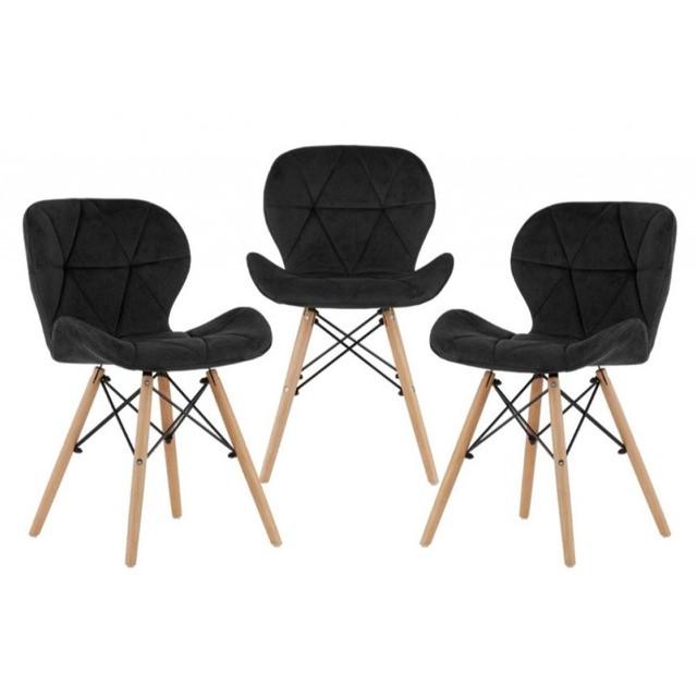 Кресло Bonro B-531 велюр 3 шт. Черный (2455357382)