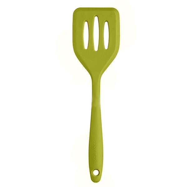 Лопатка кухонная силиконовая мини Kitchen Craft с отверстиями Зеленый (710475-з)