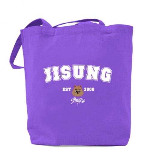 Шопер jisung stray kids 41х37 см Фиолетовый (12846456-15-182223)