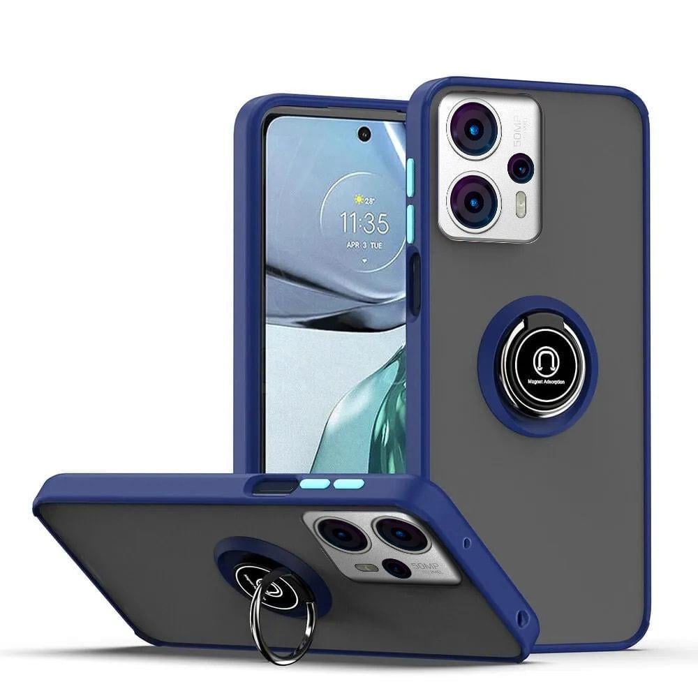 Защитный чехол MatteLuxe Motorola G23 (с кольцом) Blue (34068-28)