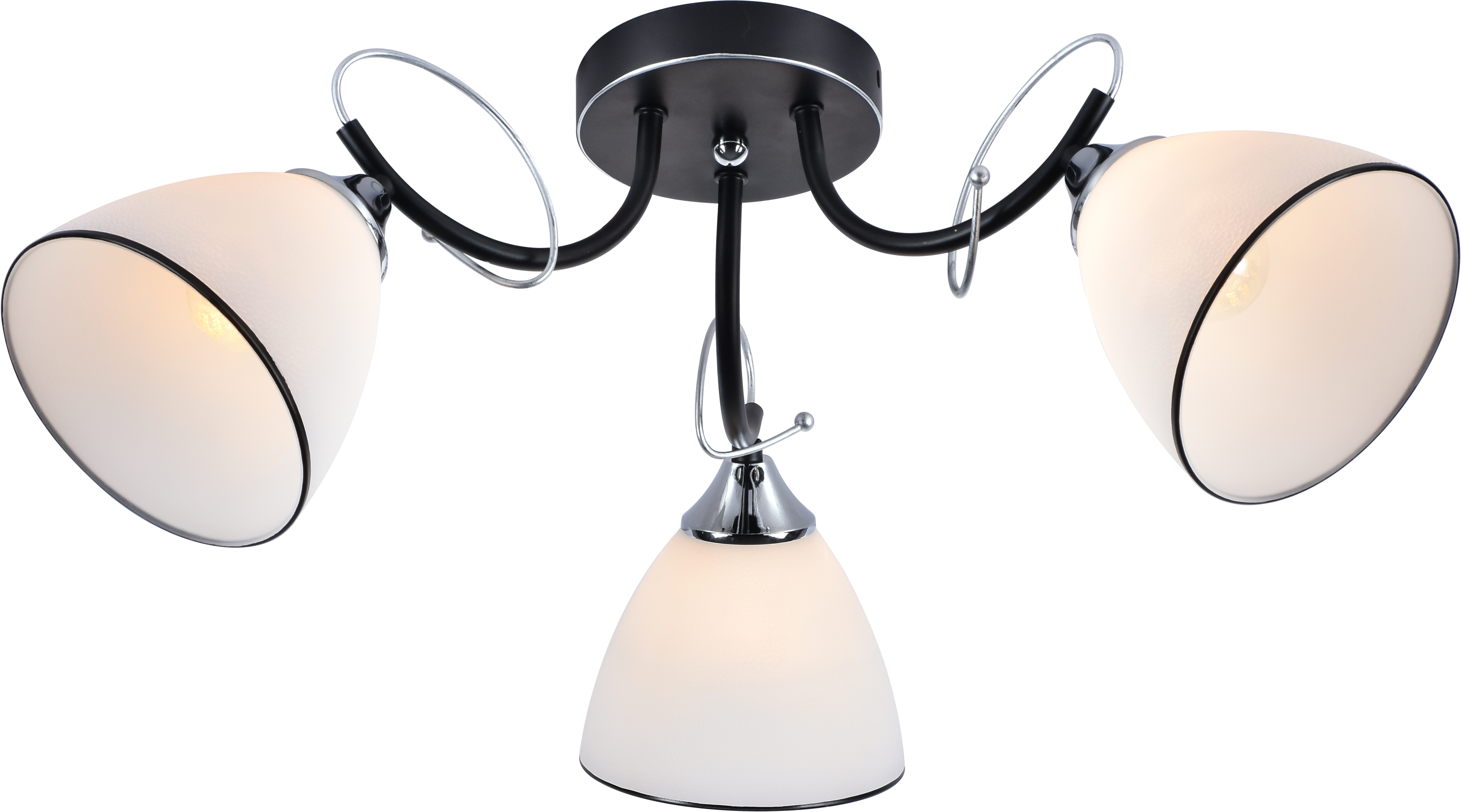 Декоративная люстра INTEREES IS XA1226/3 на 3 плафона Black/Chrome