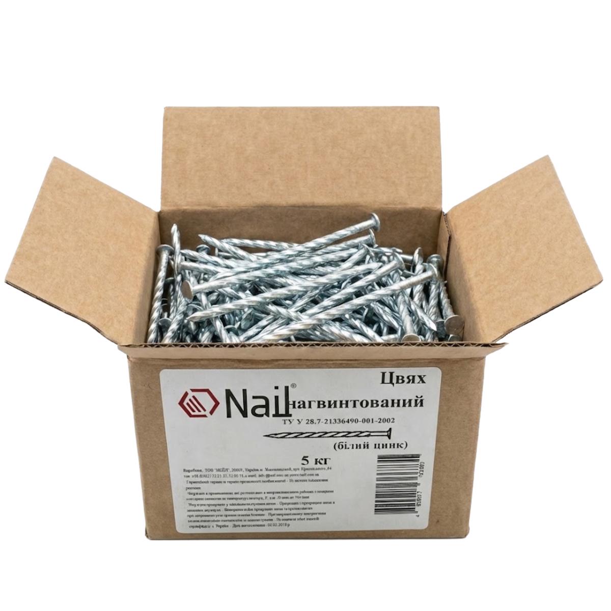 Гвозди навинтованные Nail 3,1х80 DIN 68163A цинк упаковка 5 кг нефас 5 кг (405423)