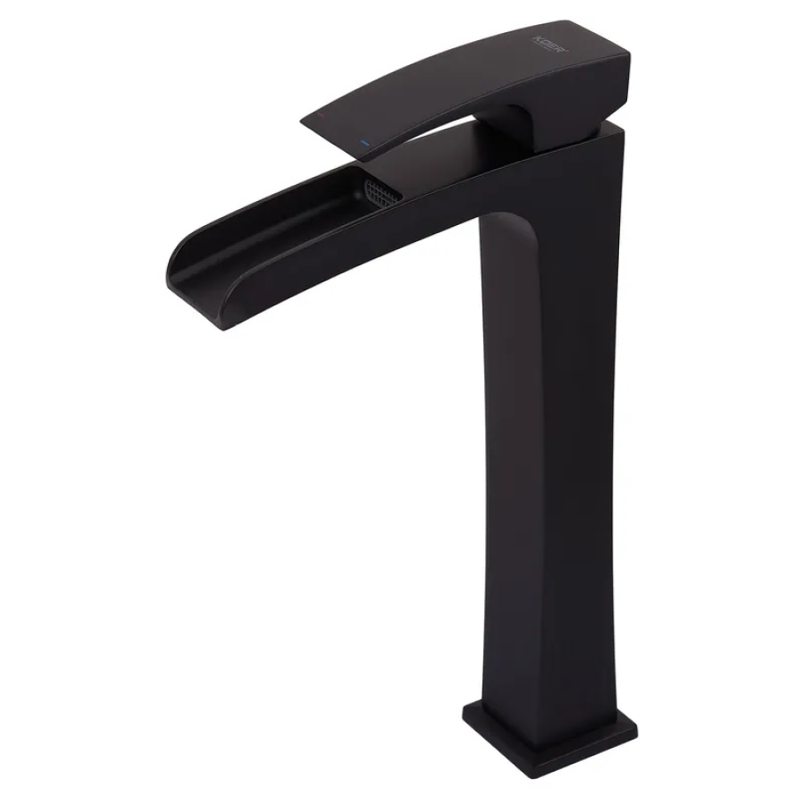 Смеситель для умывальника KOER KB-15007-05 водопад Black (KR3449)