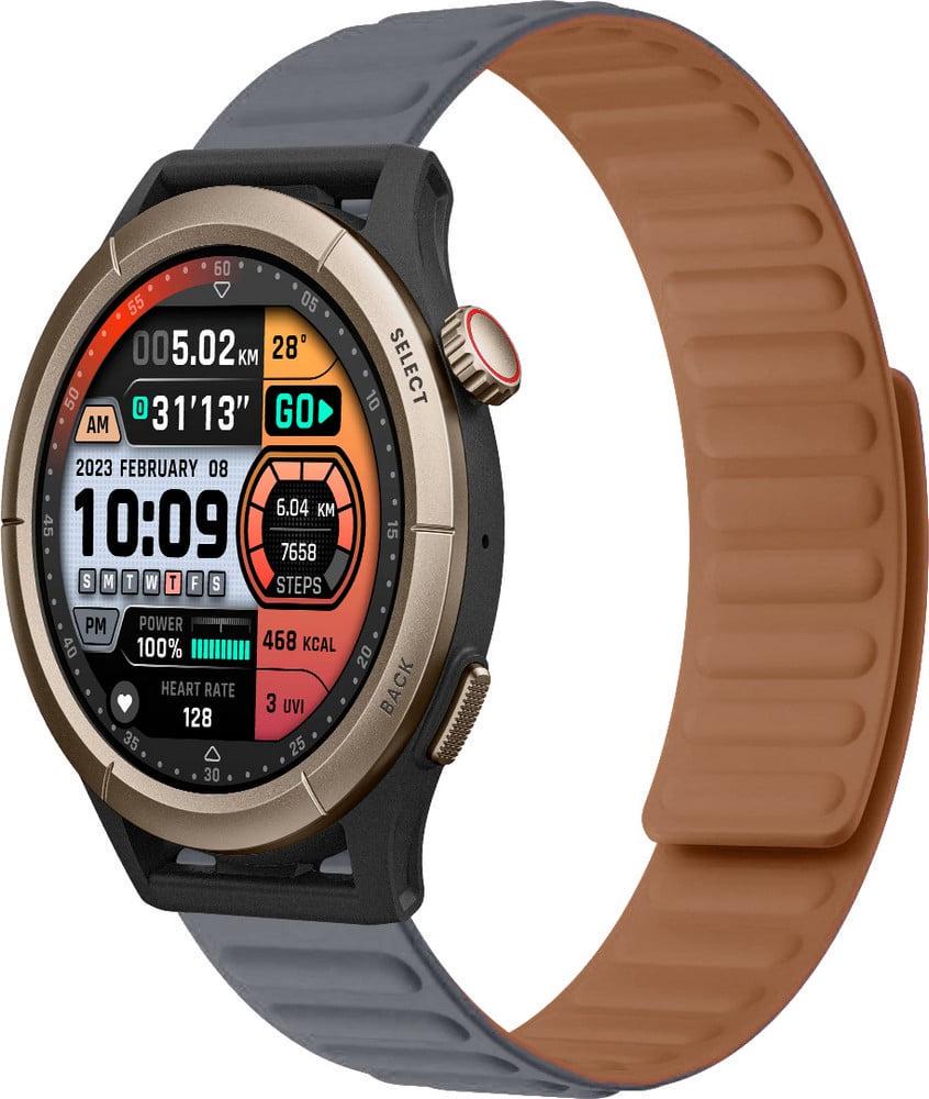 Ремешок магнитный Magneter для Amazfit Cheetah Round/Cheetah Pro Grey (38449-33) Ремешок магнитный Magneter для Amazfit Cheetah Round/Cheetah Pro Grey (38449-33)