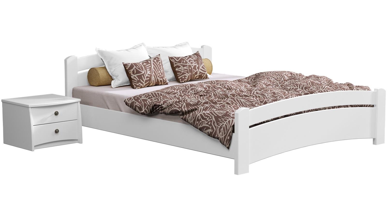 Кровать деревянная ВЕНЕЦИЯ 140х190 см Белая