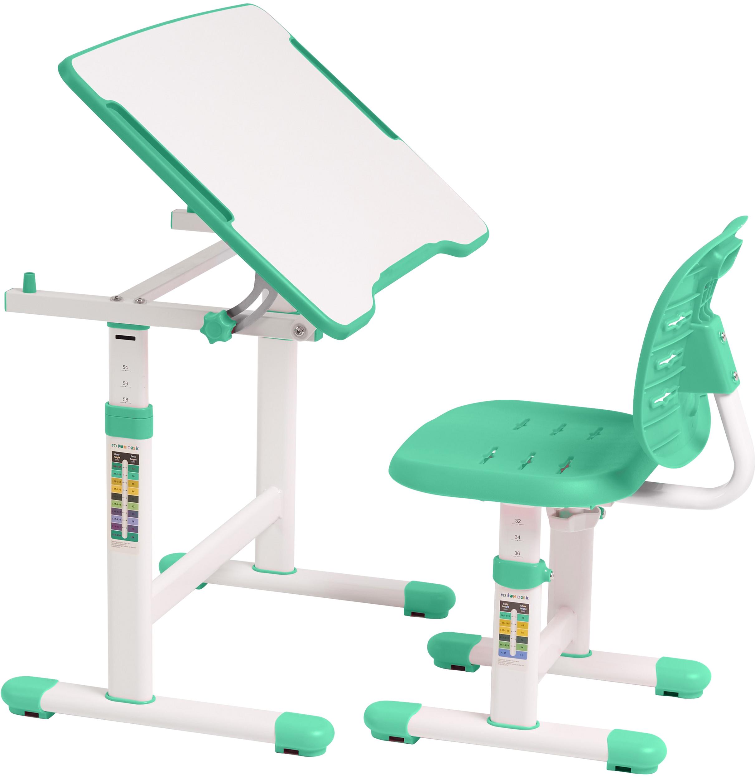 Комплект FunDesk Omino школьная парта/стул с настольной лампой Green (3866333) - фото 7 Комплект FunDesk Omino школьная парта/стул с настольной лампой Green (3866333) - фото 7