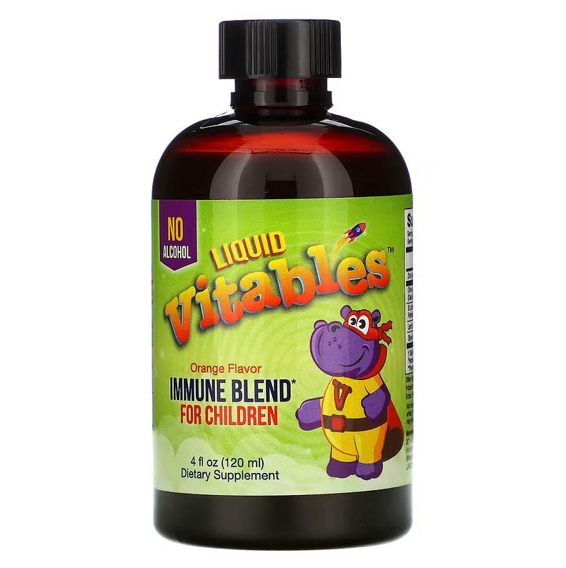 Витамины Vitables Liquid Immune Blend for Children No Alcohol Orange Flavor 120 мл