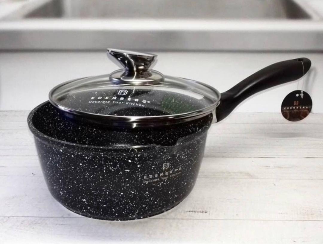 Ківш з кришкою Edenberg EB-8044 з мармуровим покриттям 1,3 л 16 см - фото 4 Ківш з кришкою Edenberg EB-8044 з мармуровим покриттям 1,3 л 16 см - фото 4