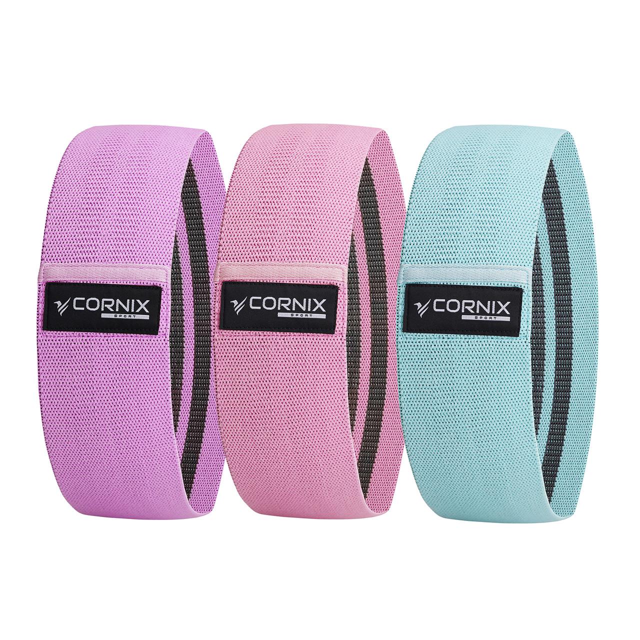 Резинки для фитнеса и спорта из ткани Cornix Hip Band 3 шт. XR-0048 (2375564336)