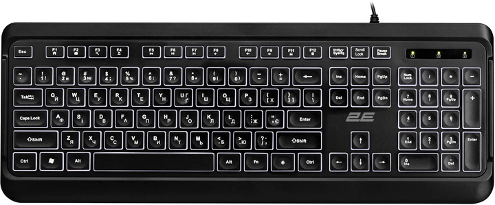 Проводная клавиатура 2E KS120 USB Black (2E-KS120UB_UA) - фото 5 Проводная клавиатура 2E KS120 USB Black (2E-KS120UB_UA) - фото 5