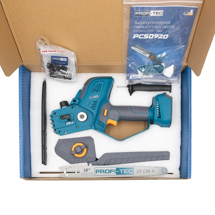Пила цепная аккумуляторная PROFI-TEC PCS0920 UltraCore без аккумулятора и зарядного устройства (007627) - фото 8 Пила цепная аккумуляторная PROFI-TEC PCS0920 UltraCore без аккумулятора и зарядного устройства (007627) - фото 8