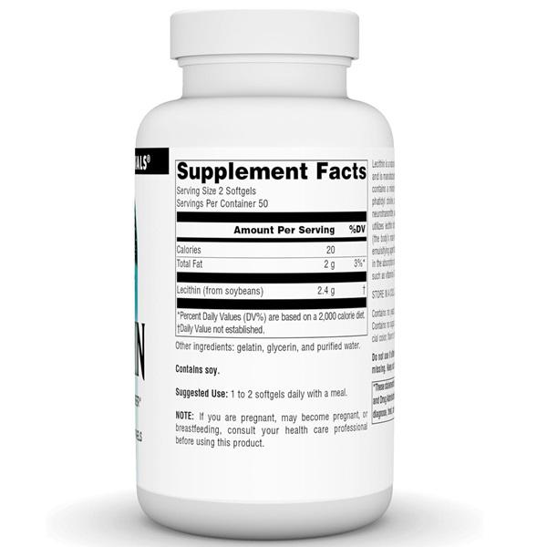 Лецитин Source Naturals Lecithin 100 Caps - фото 2
