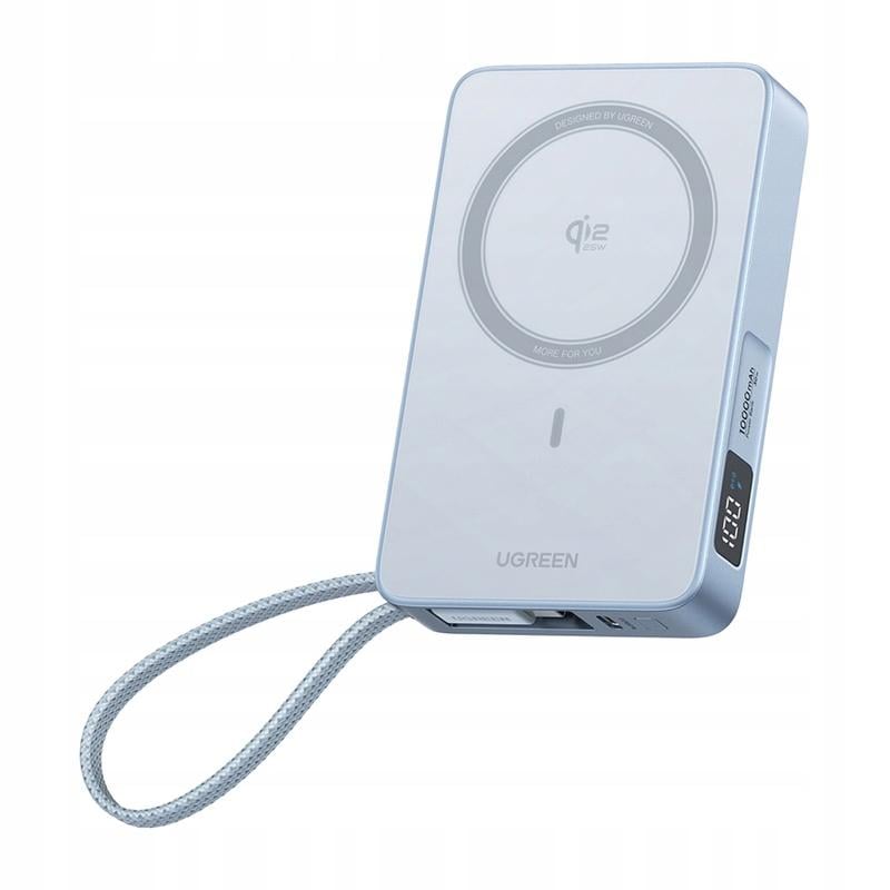 Повербанк магнитный UGREEN PB773 MagFlow 10000 мАч для MagSafe с беспроводной зарядкой и Qi2 25 Вт для iPhone 17 Pro Max/16/15/14 Silver (65958) - фото 2 Повербанк магнитный UGREEN PB773 MagFlow 10000 мАч для MagSafe с беспроводной зарядкой и Qi2 25 Вт для iPhone 17 Pro Max/16/15/14 Silver (65958) - фото 2