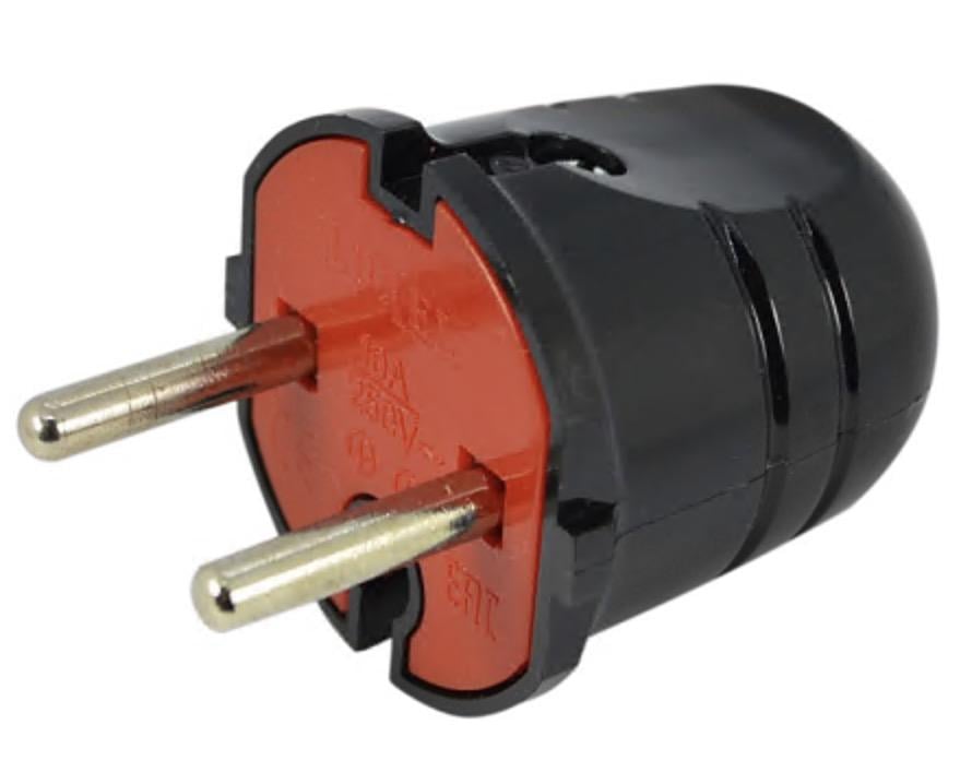 Вилка універсальна Luxel 1101 без заземлення Чорний (27848279)