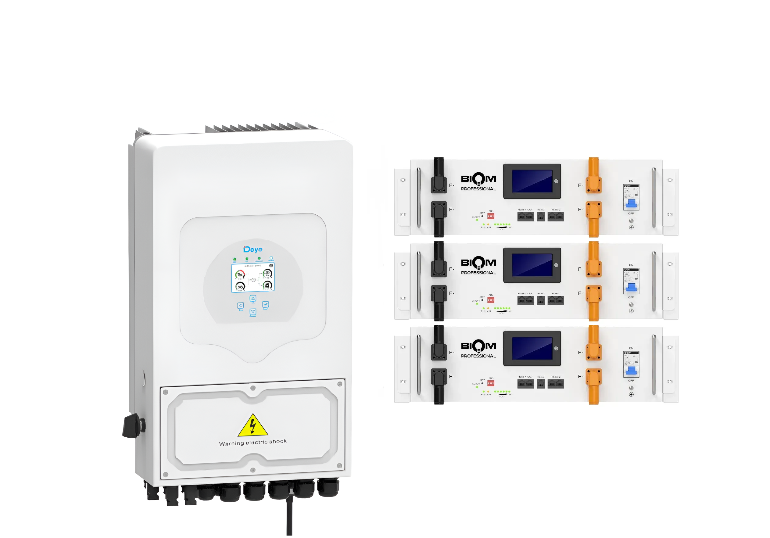 Инвертор Deye SUN-6K-SG05LP1-EU 6 кВт и три батареи Biom Professional BALFP-R512100-UNI 5,12 кВт·ч (33148654)
