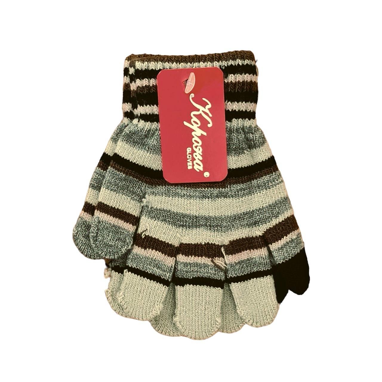 Рукавички дитячі Полоса на 2-5 роки Сірий (46953)