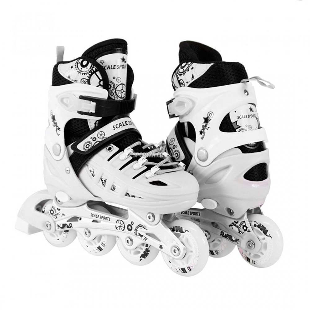 Роликовые коньки детские раздвижные Scale Sports USA р. 34-37 Белый (2T3027)
