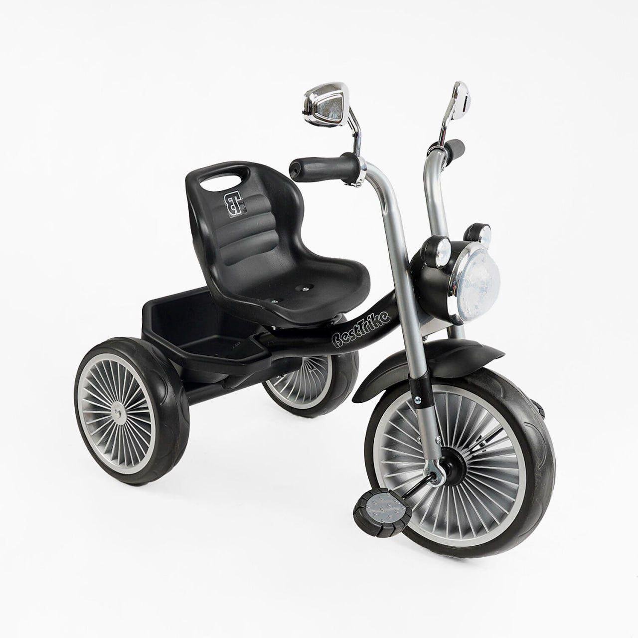 Велосипед трехколесный Best Trike BS-67800 с музыкальной фарой и корзиной Черный (28515722)