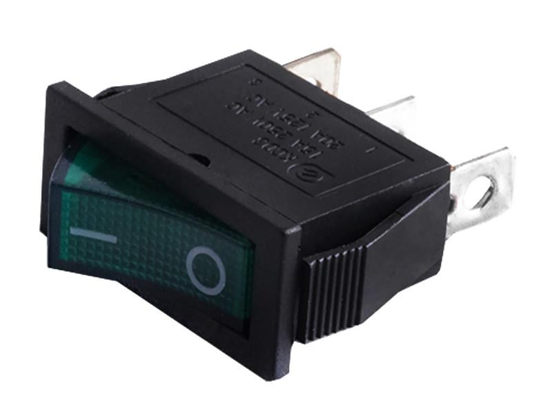 Переключатель с подсветкой KCD3-102N ON-OFF 3pin Зеленый (2531) Переключатель с подсветкой KCD3-102N ON-OFF 3pin Зеленый (2531)