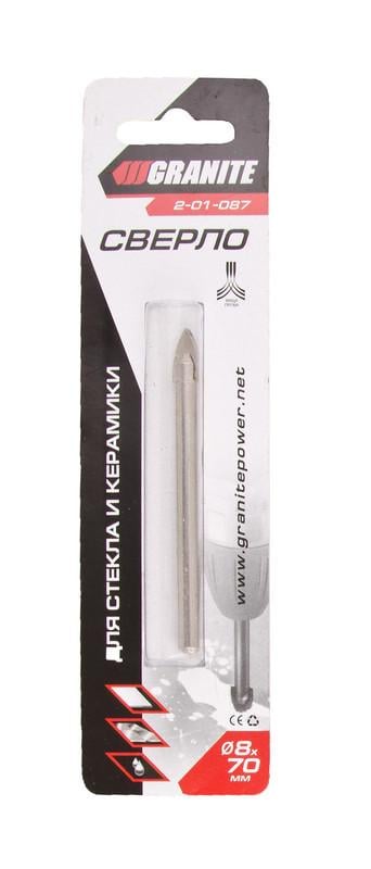 Свердло пікоподібне Granite для скла і плитки 8х70 мм (2-01-087)