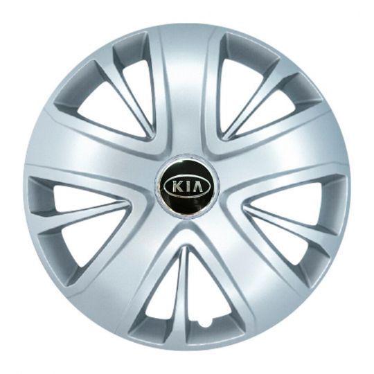 Автомобильные колпаки SKS 341 R15 с логотипом Kia 4 шт. Серебристый