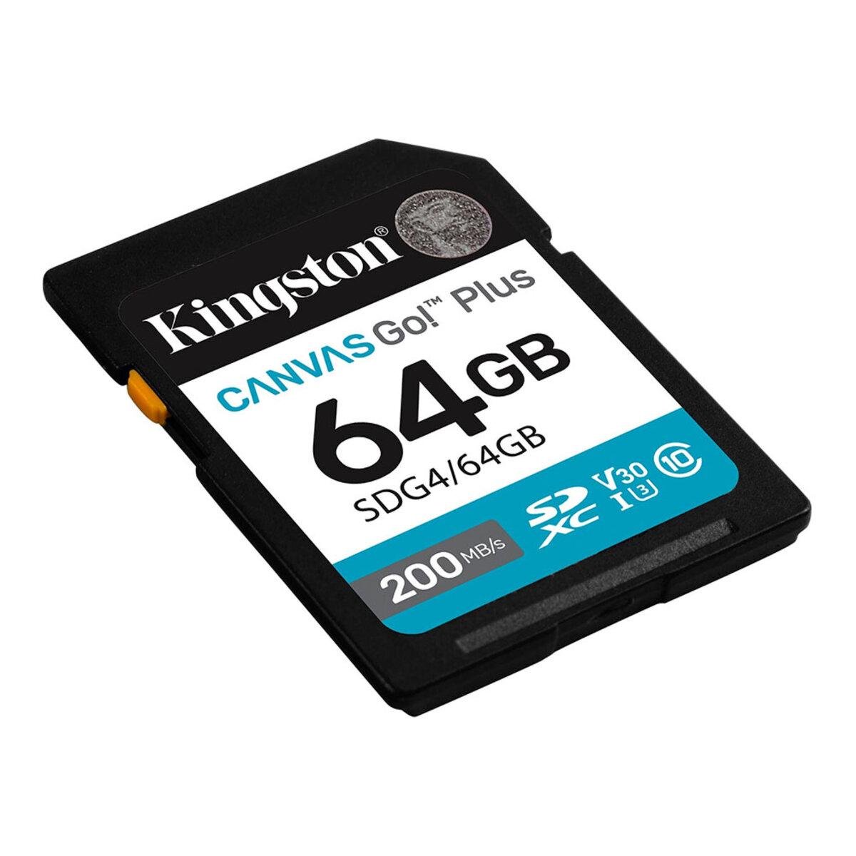 Карта пам'яті Kingston Canvas Go! Plus 64 GB SDXC UHS-1 U3 class 10 A2 V30 R170MB/s (SDG4/64GB) - фото 2