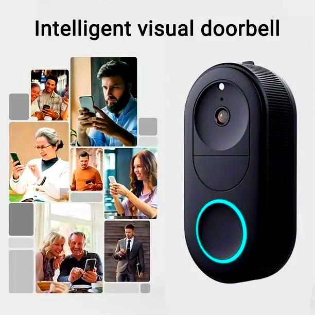 Домофон видеоглазок звонок Wi-Fi с удаленным доступом Smart Visual Doorbell QC-M01 (Linklemo app) - фото 3 Домофон видеоглазок звонок Wi-Fi с удаленным доступом Smart Visual Doorbell QC-M01 (Linklemo app) - фото 3