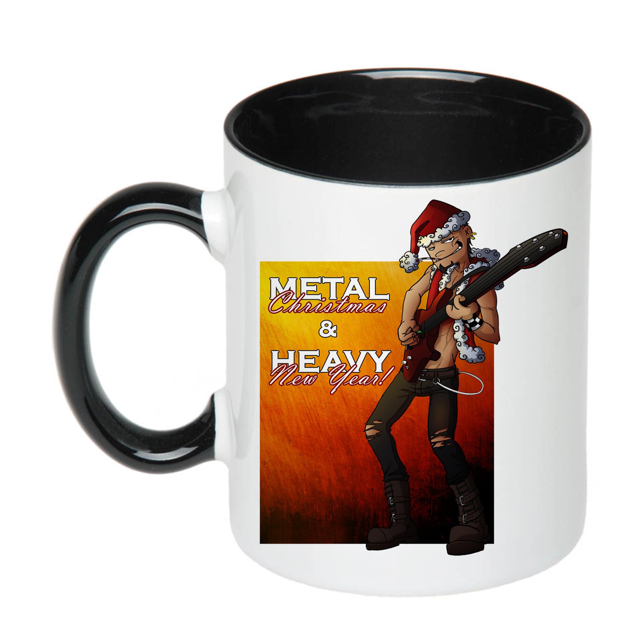 Чашка с печатью Metal Christmas 330 мл Черный (21319)