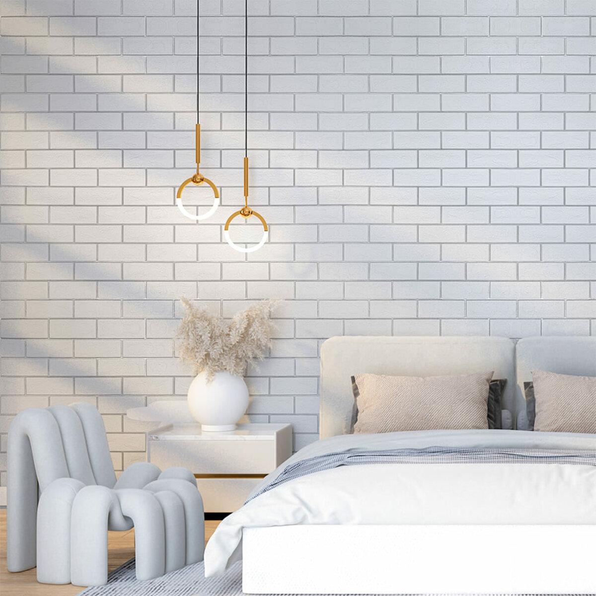 3D-панель стеновая Кирпич 700х700х5мм Белый/Серебристый (SW-00001502) - фото 5 3D-панель стеновая Кирпич 700х700х5мм Белый/Серебристый (SW-00001502) - фото 5