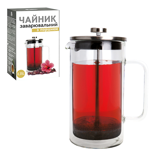 Чайник заварочный SNT с поршнем 350 мл (9154)