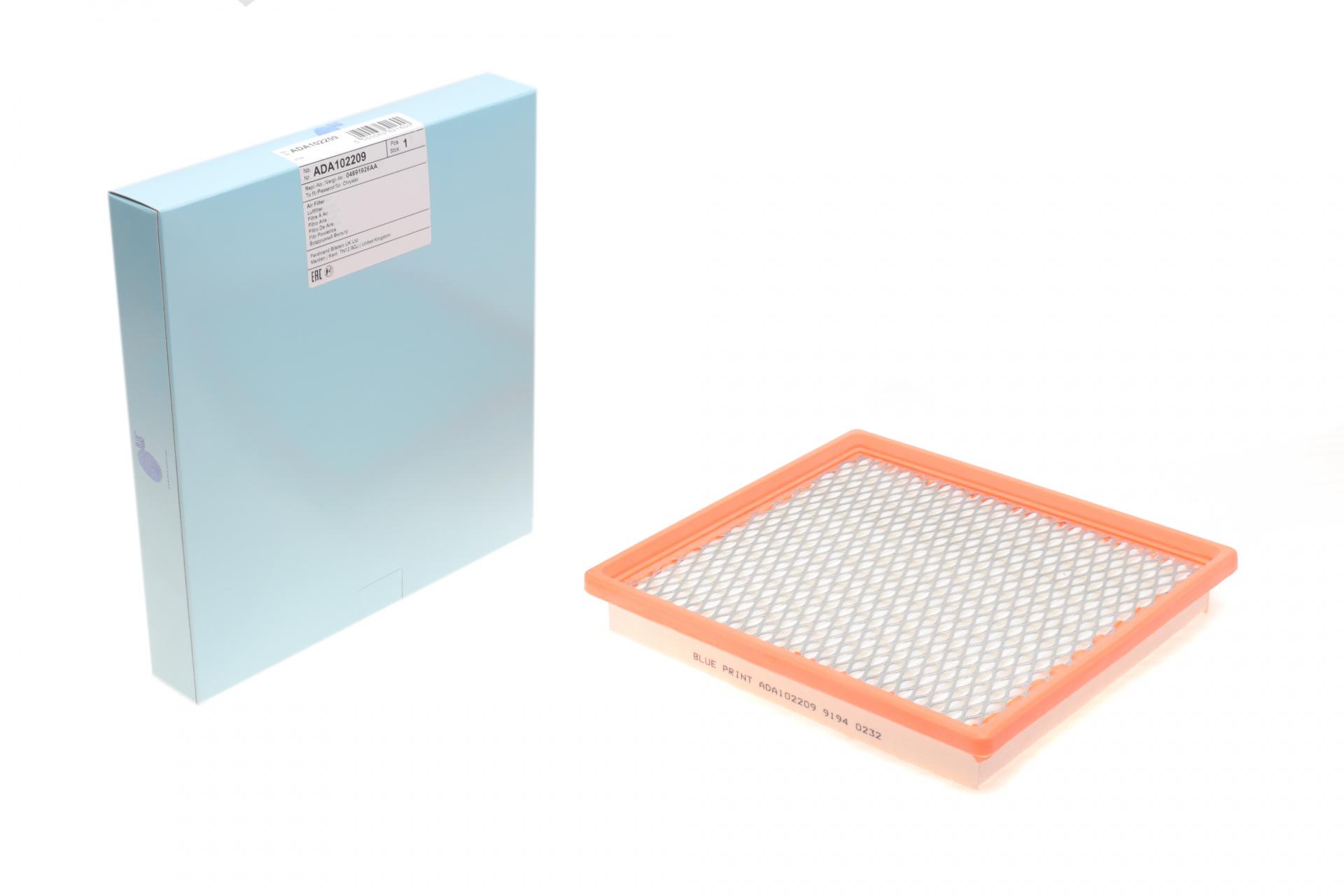 Фильтр воздушный BLUE PRINT для Chrysler 200/Sebring/Dodge Avenger/Lancia Flavia III 2,0-2,4 06- (ADA102209)