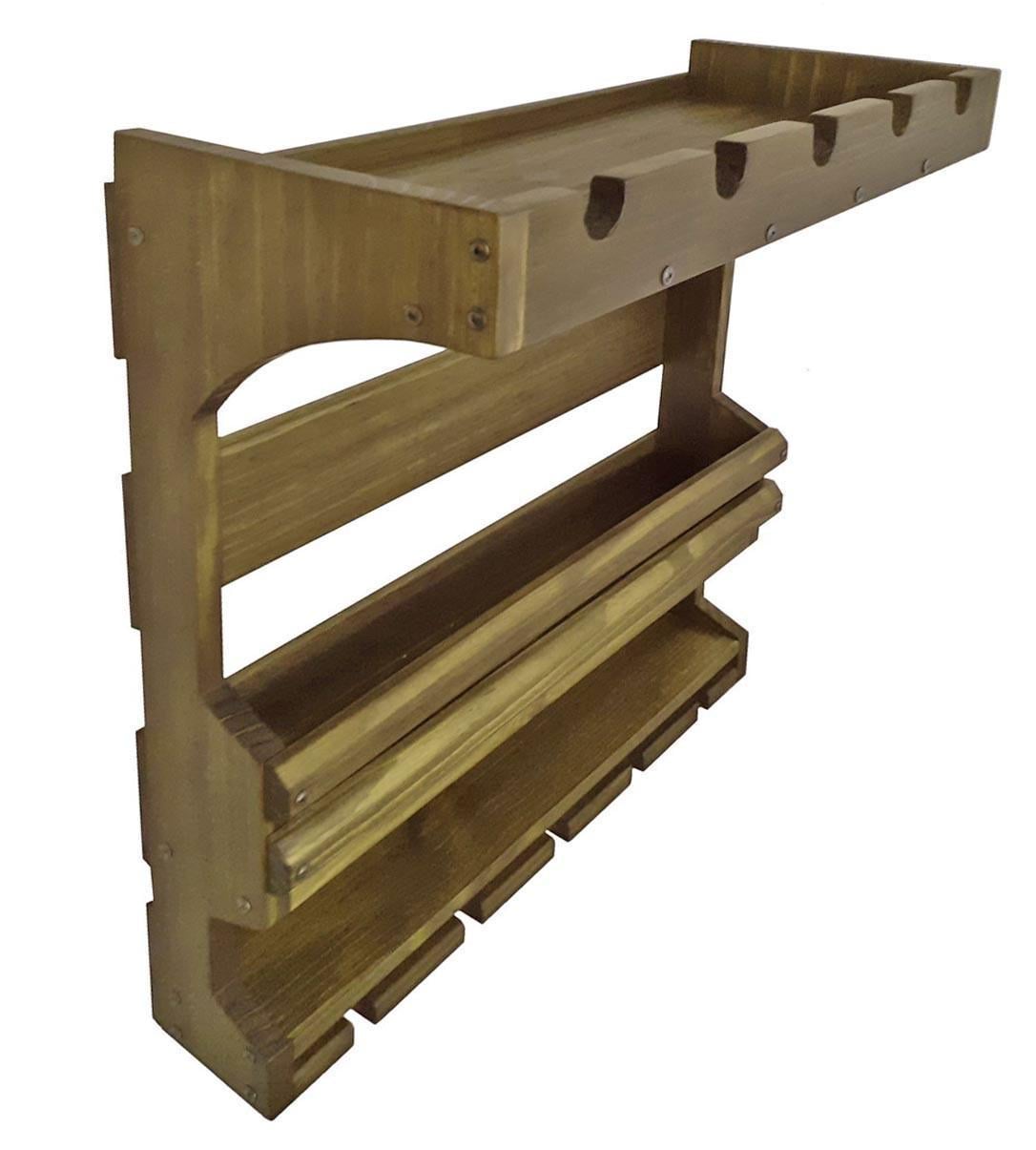 Полка для вина настенная из дерева Урукава Мускат (ПНК-014307)