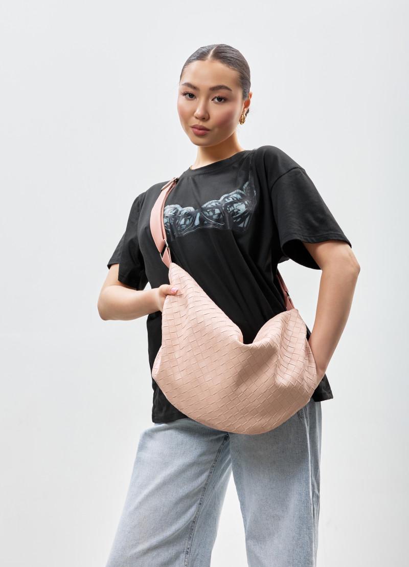Жіноча сумка Sambag Bag-glove 50x28x5 см Пудровий (53400066)