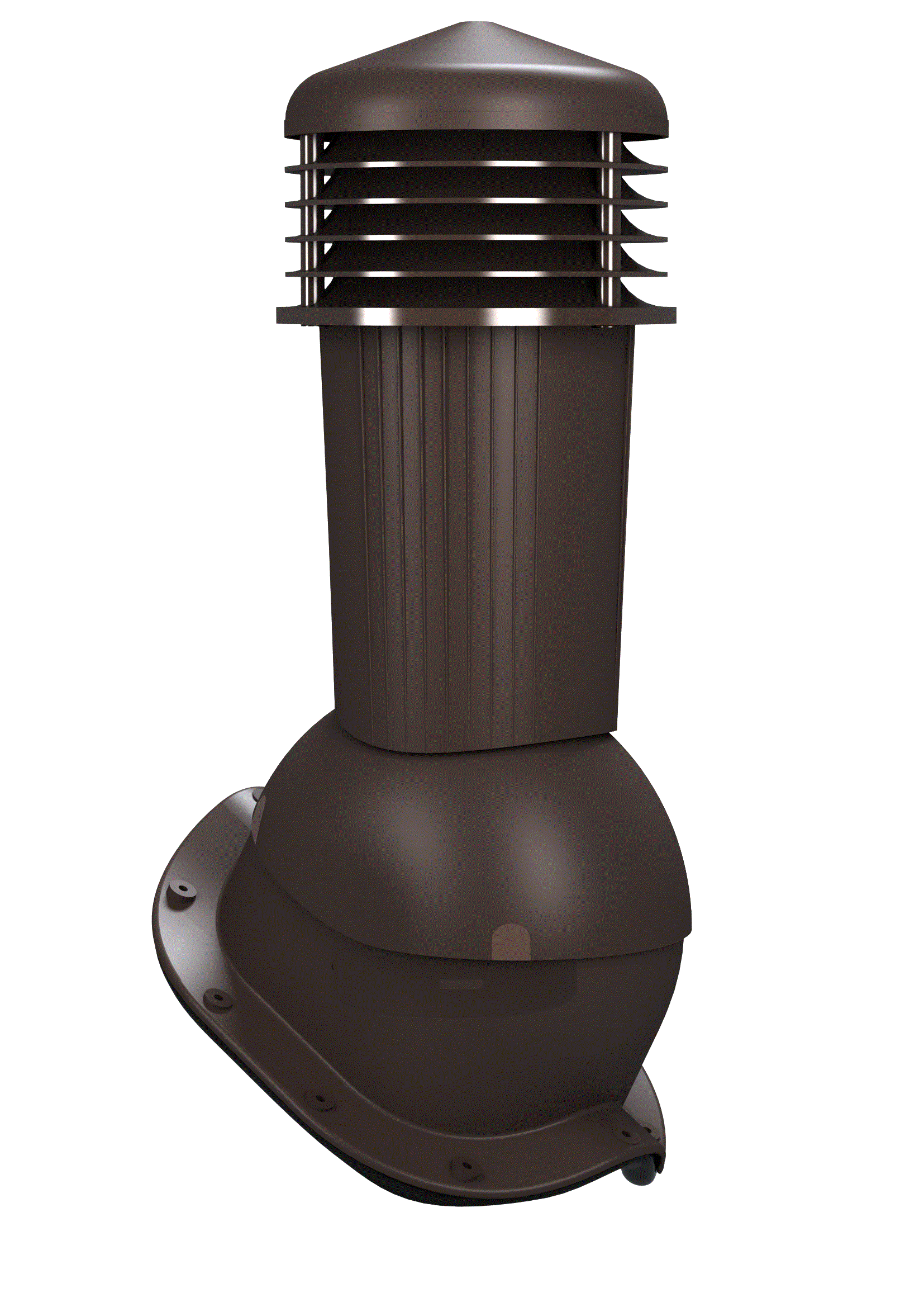 Выход вентиляционный Wirplast Perfekta неутепленный для металлочерепицы Венера 125 мм RAL 8019 Темно-коричневый (32169191)