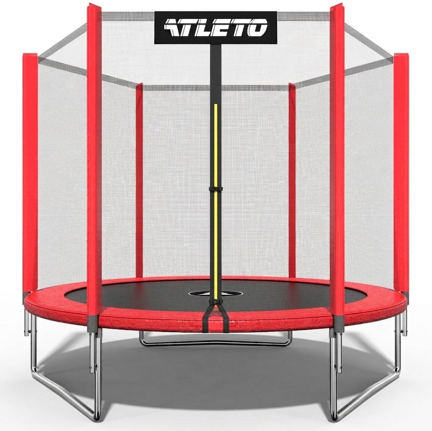 Батут дитячий Atleto з сіткою 183 см Червоний (4977)