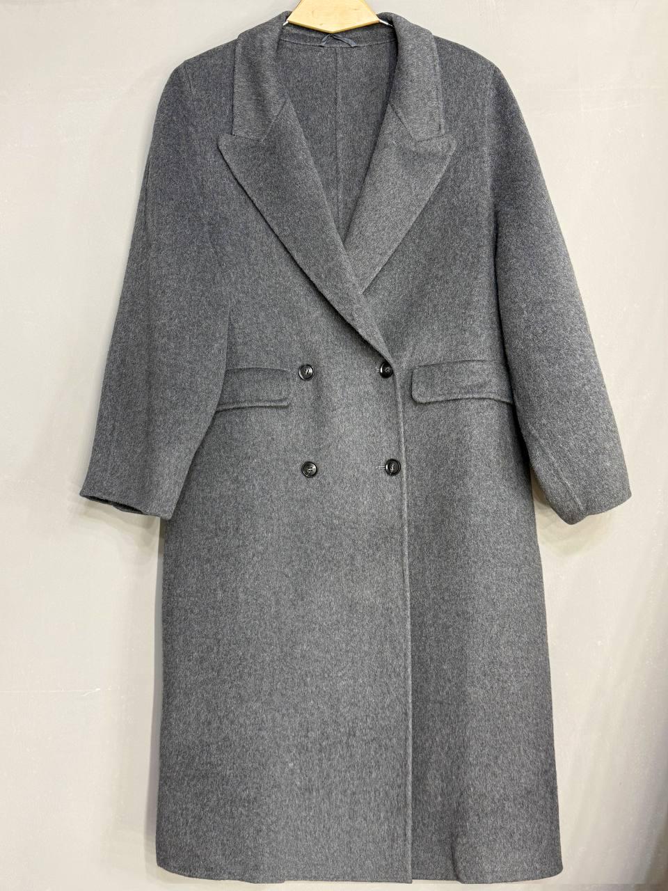 Пальто жіноче LADY YEP 85098 довге оверсайз вовняне двобортне M Сірий (5122) - фото 2