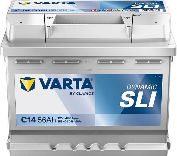 Автомобільний акумулятор Varta Dynamic SLI 12V 56 Ah 480А R+ для легкового авто (556400048)