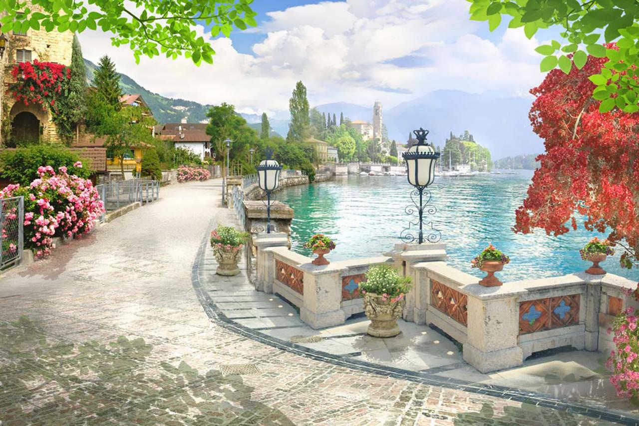 Алмазная мозаика Набережная улочка 60x40 см (DM.091)