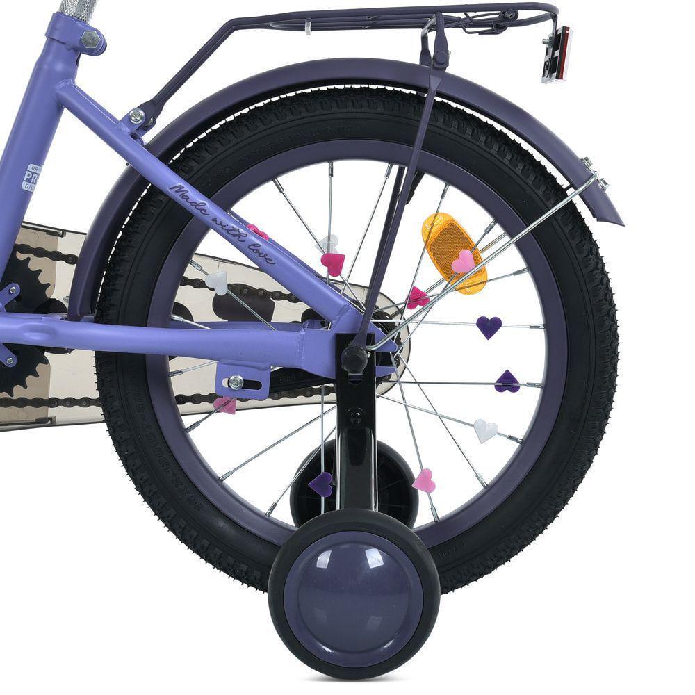 Велосипед для дівчинки PROF1 Princess 18" з багажником Бузковий - фото 6 Велосипед для дівчинки PROF1 Princess 18" з багажником Бузковий - фото 6