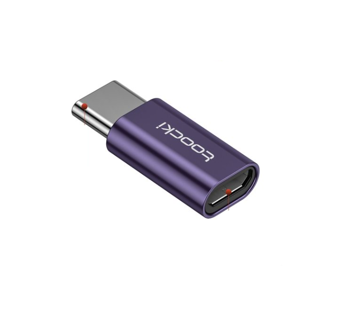 Адаптер Toocki OTG 2.0 Type-C-Micro USB Фиолетовый (TZJTMC-XY05)