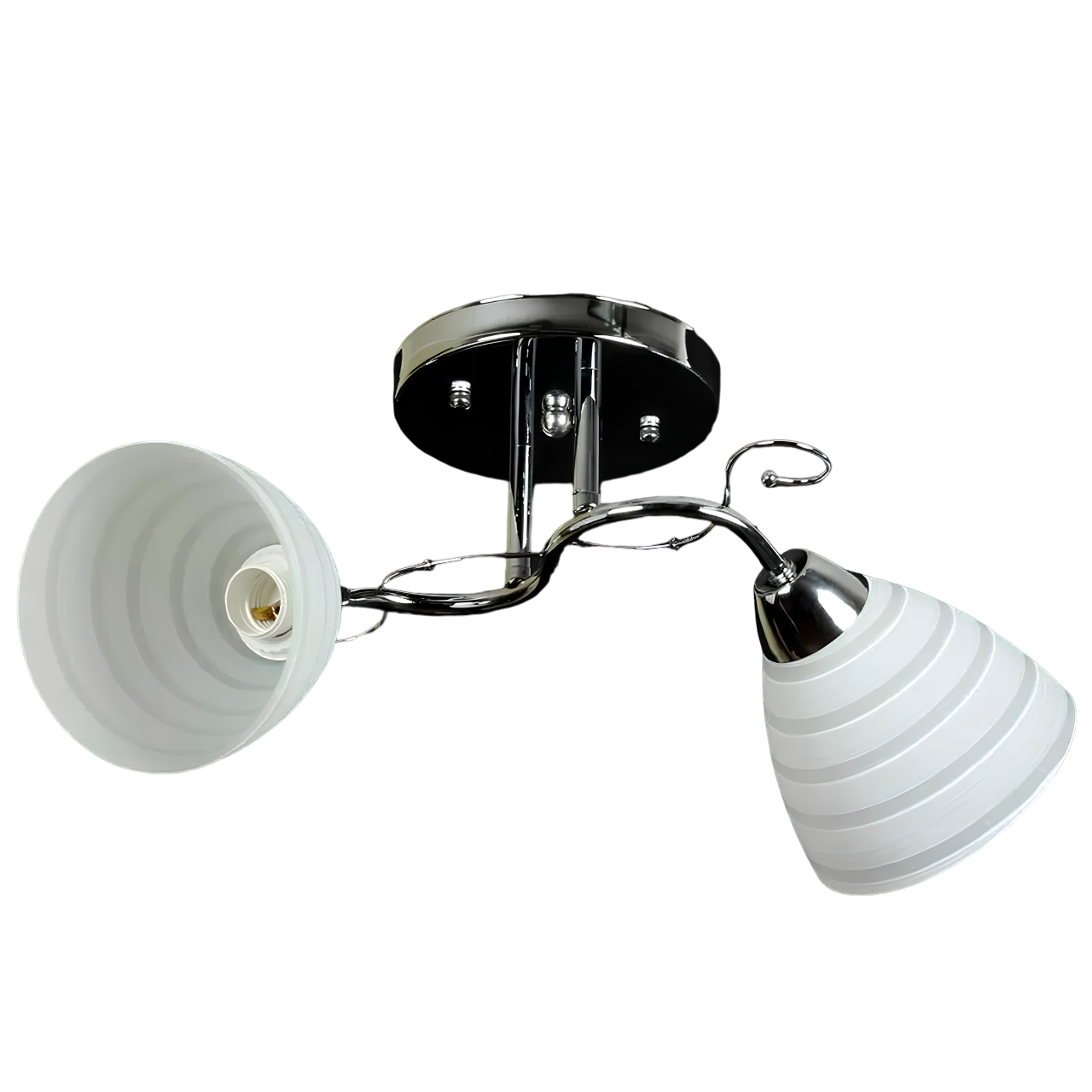 Люстра Svet на два стеклянных плафона под лампу Е27 Хром (SH-4540/2A CR)