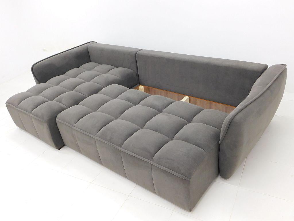 Диван розкладний у вітальню/спальню кутовий Вуді Конті з короткою боковиною дерево/ламінована ДСП/тканина Сірий - фото 7 Диван розкладний у вітальню/спальню кутовий Вуді Конті з короткою боковиною дерево/ламінована ДСП/тканина Сірий - фото 7