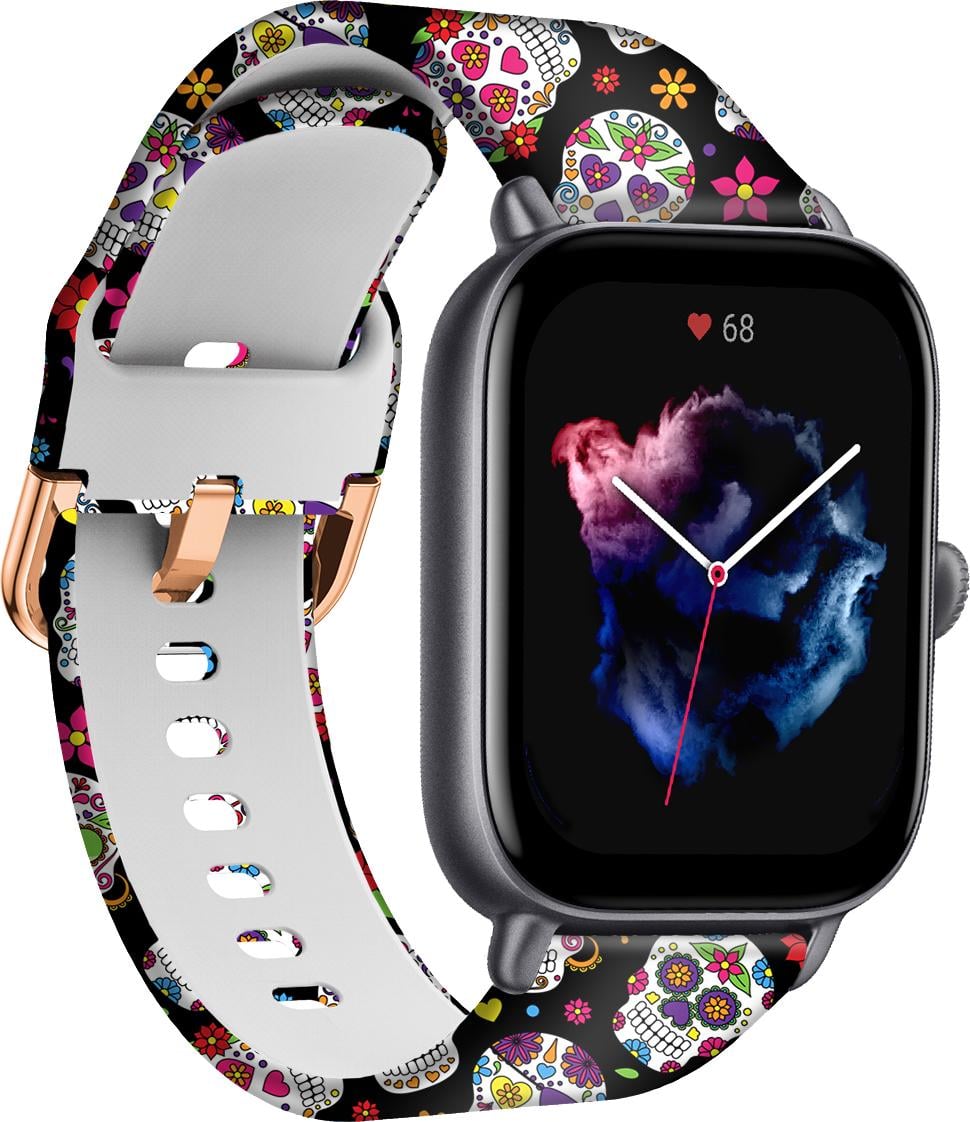 Ремінець Colorful для Amazfit GTS 3 Skull (28579)