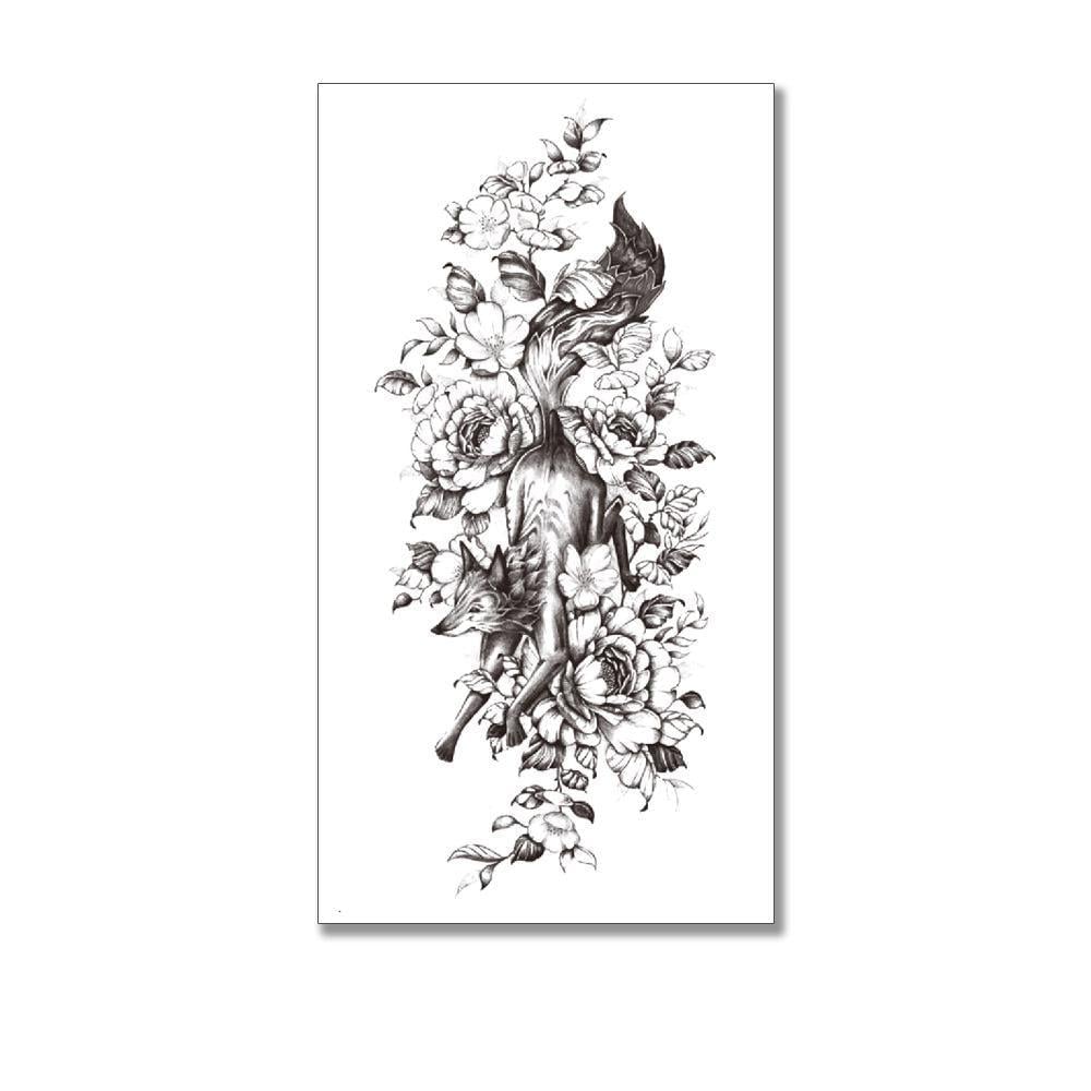 Тату тимчасове водостійке 3D велике Лисиця XQB-351 20х8,5 см (4506411) Тату тимчасове водостійке 3D велике Лисиця XQB-351 20х8,5 см (4506411)