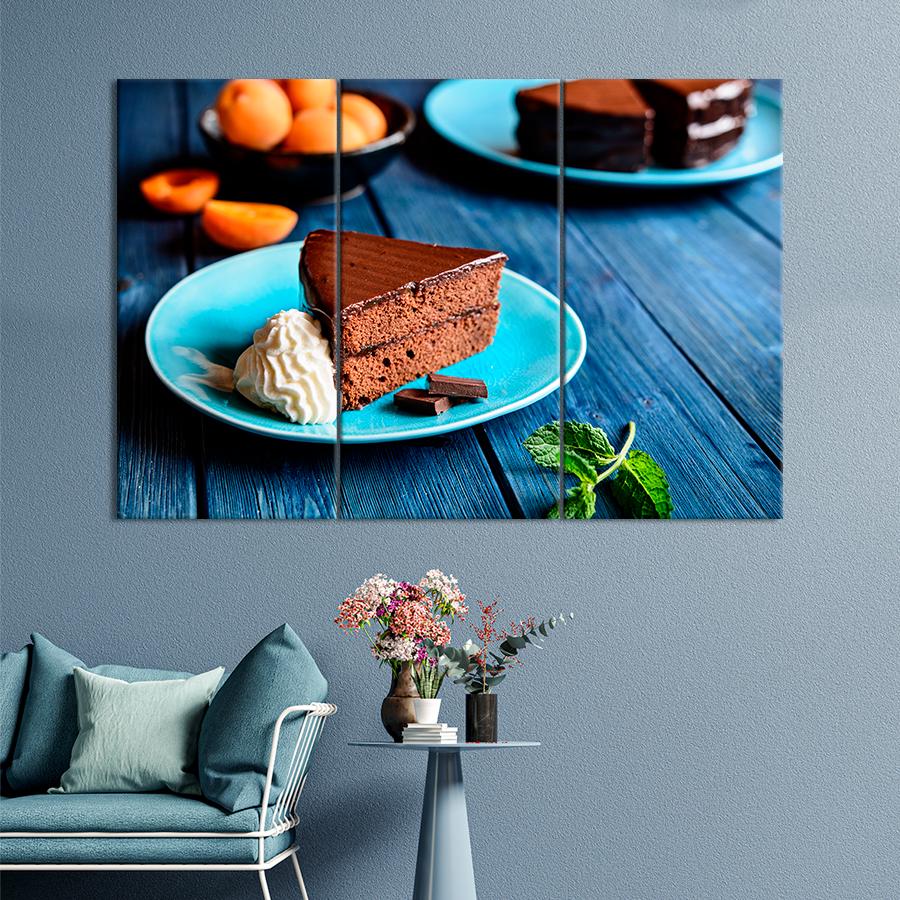 Настенний декор Знаменитый шоколадный торт Захер 128x81 см (A371-3)