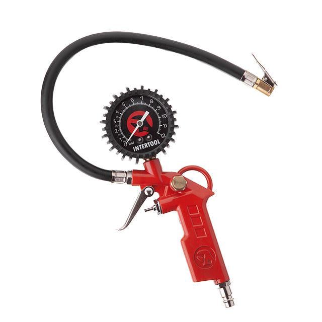 Пистолет для подкачки колес Intertool с манометром пневматический (000028115)
